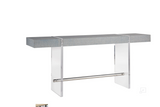 Vineyard Haven Console Table – Blue Seagrass with Acrylic Legs