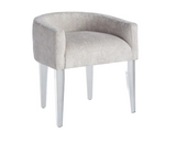 Love Joy Bliss Vanity Chair – Champagne Upholstery & Acrylic Legs