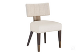 Loleta Side Dining Chair – Walnut & Brass Accent