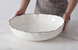 Extra Large Shallow Bowl - Silver