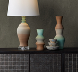 Happy 80's Brown & Pale Blue Vase