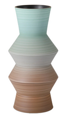 Happy 80's Brown & Pale Blue Vase