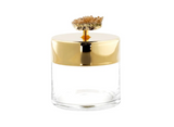 Small 24K Gold Plated Decorative Jar w/ Citrus Stone