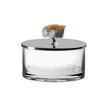 Medium Stainless Stell Round Box W/ Citrus Stone
