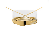 Sava 24K Gold Plated Salad Bowl W/ Servers 2.8L