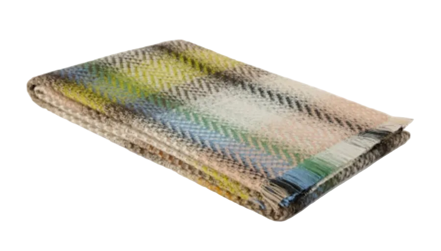 Check Throw Blanket - Beige Multicolor – Level