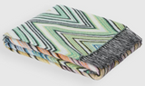 Plume Throw Blanket- Green Multicolor