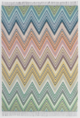Plume Throw Blanket- Green Multicolor