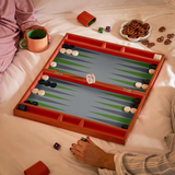 Statement Orange Croc Backgammon Set