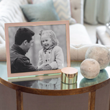 Pale Pink Enamel and Gold Frame
