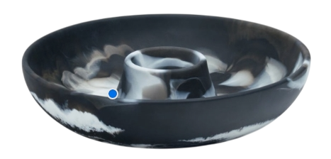 Hugo Black Swirled Chip And Dip Bowl