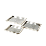 Large Stepped Nesting Trays-Nickel