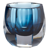 Azure Oppulence Vase | Blue & Clear – Small