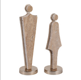 TRAVERTINE COUPLE STATUARY