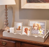 Chiffon Enamel & Silver Curve Frame