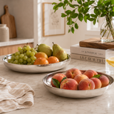 Guilded Round Serving Bowl