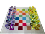Checkerboard Colors Acrylic Chess