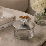 Small Stainless Stell Round Jar W/ Citrus Stone