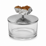 Small Stainless Stell Round Jar W/ Citrus Stone