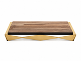 Gold Tray w/ Wood Cutting Board