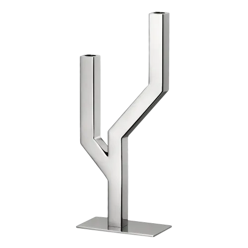 ARBORESCENCE Stainless Steel Candelabra For Two Candles