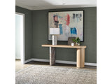 Croydon Console Table – White Oak with Marble Pedestal, 70"