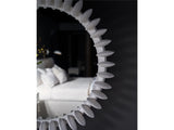 Solstice Starburst Mirror – White Cast Aluminum & Steel, 38"