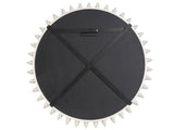 Solstice Starburst Mirror – White Cast Aluminum & Steel, 38"