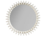 Solstice Starburst Mirror – White Cast Aluminum & Steel, 38"
