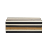Bone and Brass  Striped Box