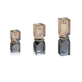 Two-Tone Crystal Candle Holder