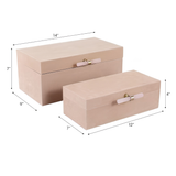 Halofax Tan Suede Boxes