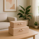 Halofax Tan Suede Boxes