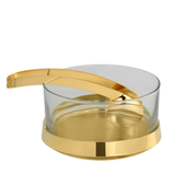 Gold Plated Glass Salad Bowl w/ Server