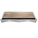 Stainless Steel Tray w/ Wood Cutting Board