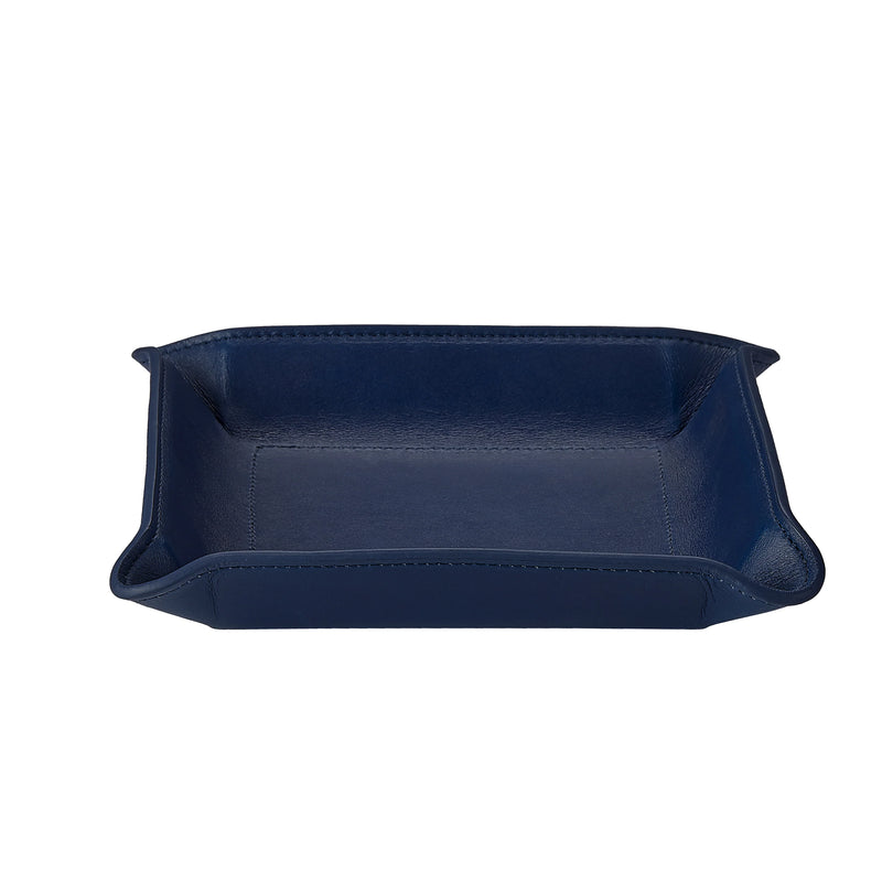 Leather Valet Tray - Navy