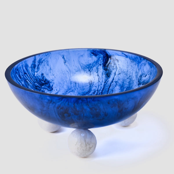 Allure Large Bowl - Azure Bowl/White Balls