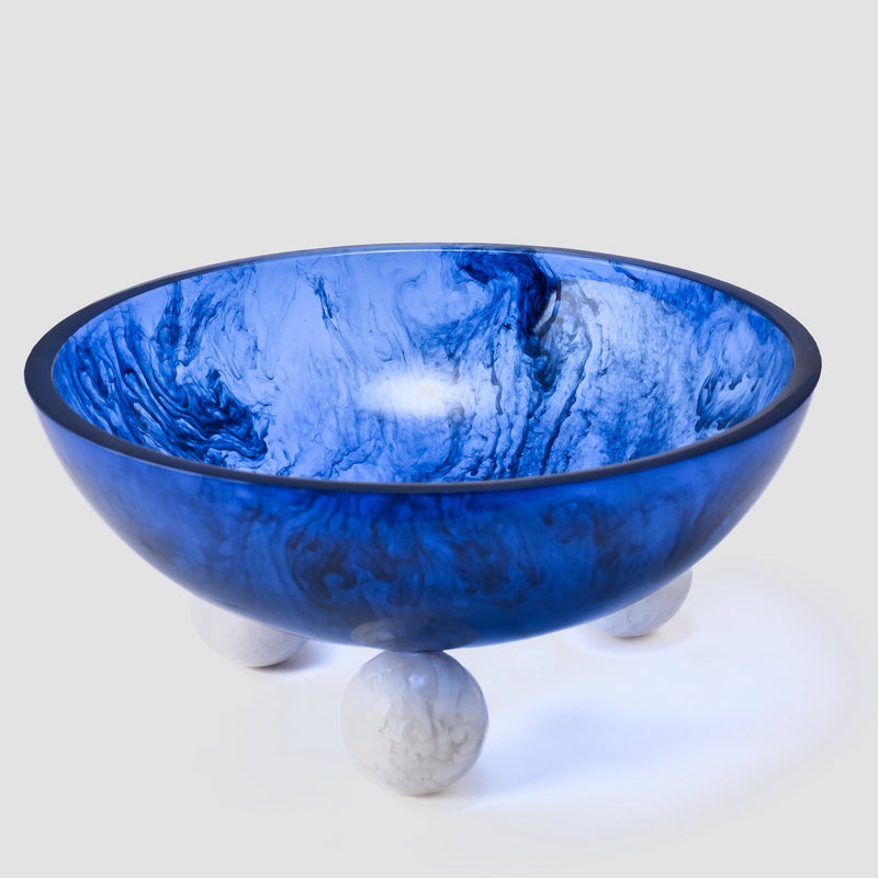 Allure Large Bowl - Azure Bowl/White Balls