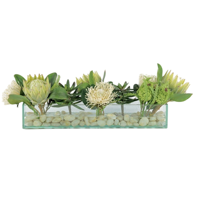 White Pin Protea Mix-Lg
