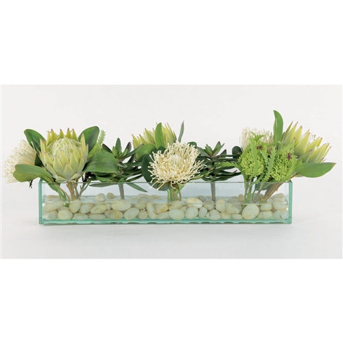 White Pin Protea Mix-Lg
