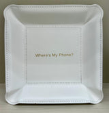 Vam Ivory - "Where's My Phone" Leather Valet Tray