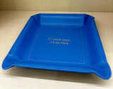 Blue Leather Valet Tray -"If I Were Keys, I'd Be Here"