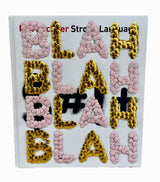 Blah Blah Blah - Pink and Gold