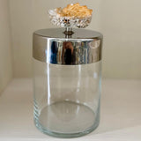 Medium Stainless Steel Decorative Box w/ Citrus Stone