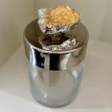 Medium Stainless Steel Decorative Box w/ Citrus Stone