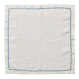 Jardin Napkin in White & Periwinkle