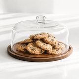 Wood Tray with Acrylic Dome