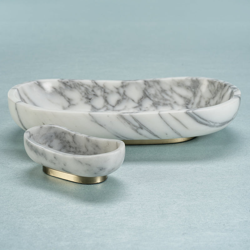 Marble Oval Serving Bowl - Large