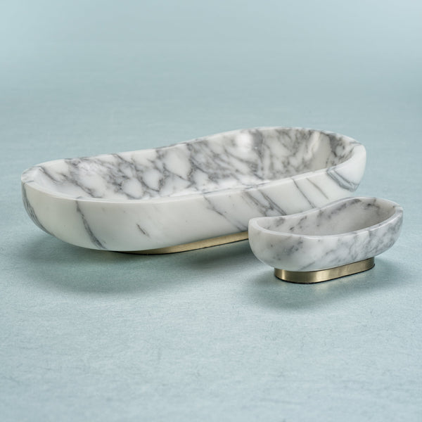 Marble Oval Serving Bowl - Large
