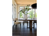 Loleta Side Dining Chair – Walnut & Brass Accent